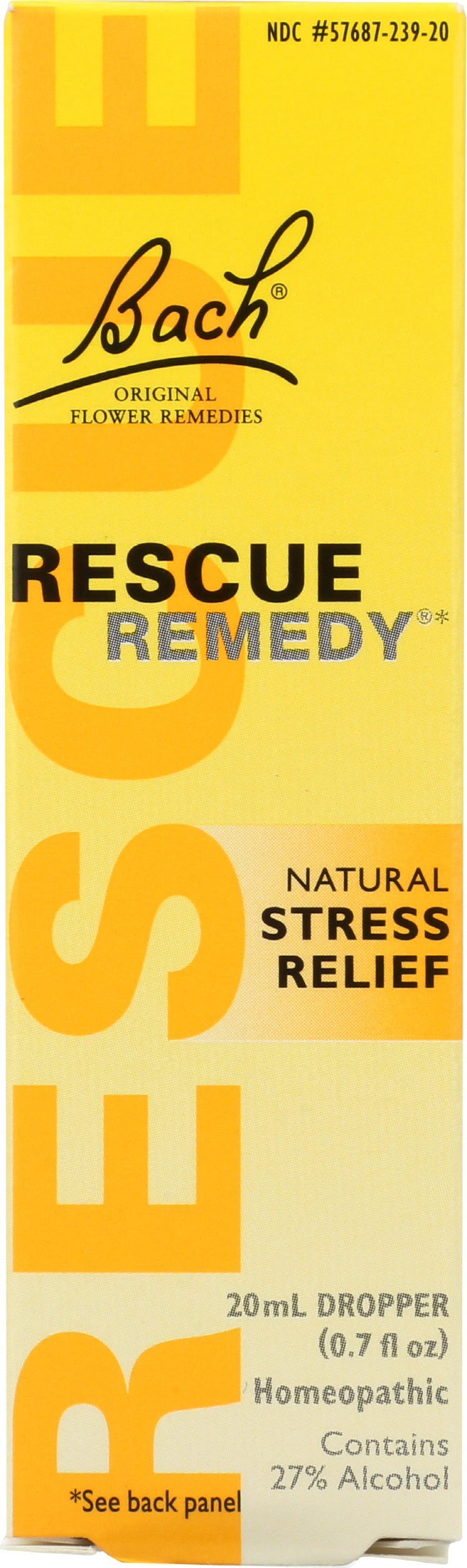 Bach Rescue Remedy Dropper Stress Relief 0.7 fl oz Front