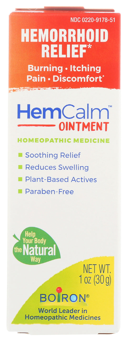 Boiron HemCalm Ointment 1 oz Front