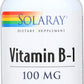 Solaray Vitamin B-1 100 mg 100 Vegcaps Front of Bottle