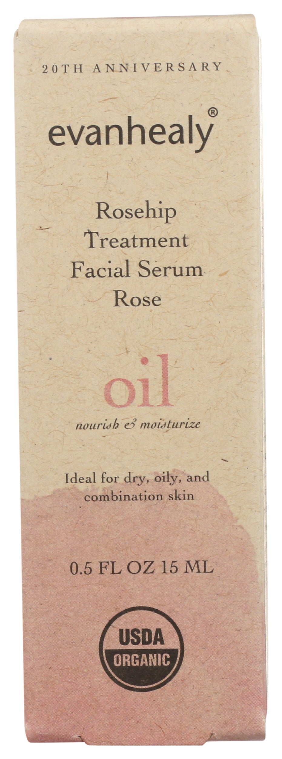 evanhealy Rosehip Treatment Facial Serum Rose Oil 0.5 Fl. Oz. Front