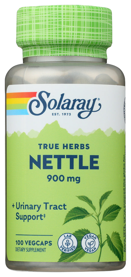 Solaray Nettle 900 mg 100 VegCaps Front of Bottle
