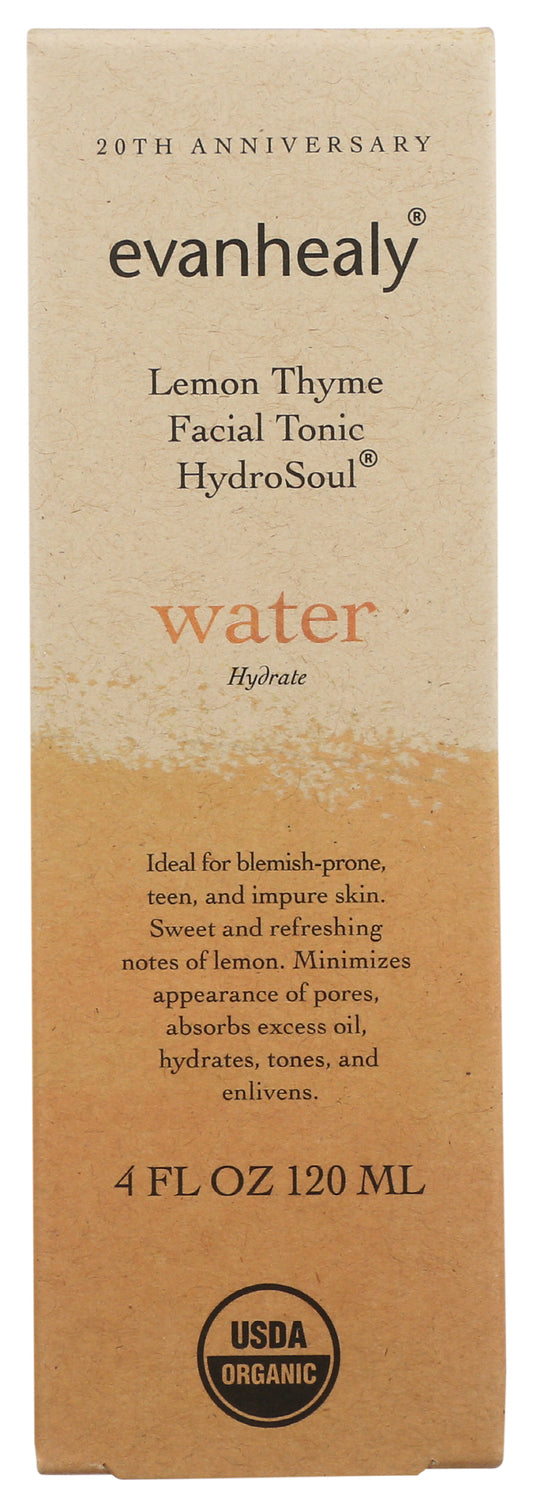 evanhealy Lemon Thyme Facial Tonic HydroSoul Water 4 Fl. Oz. Front
