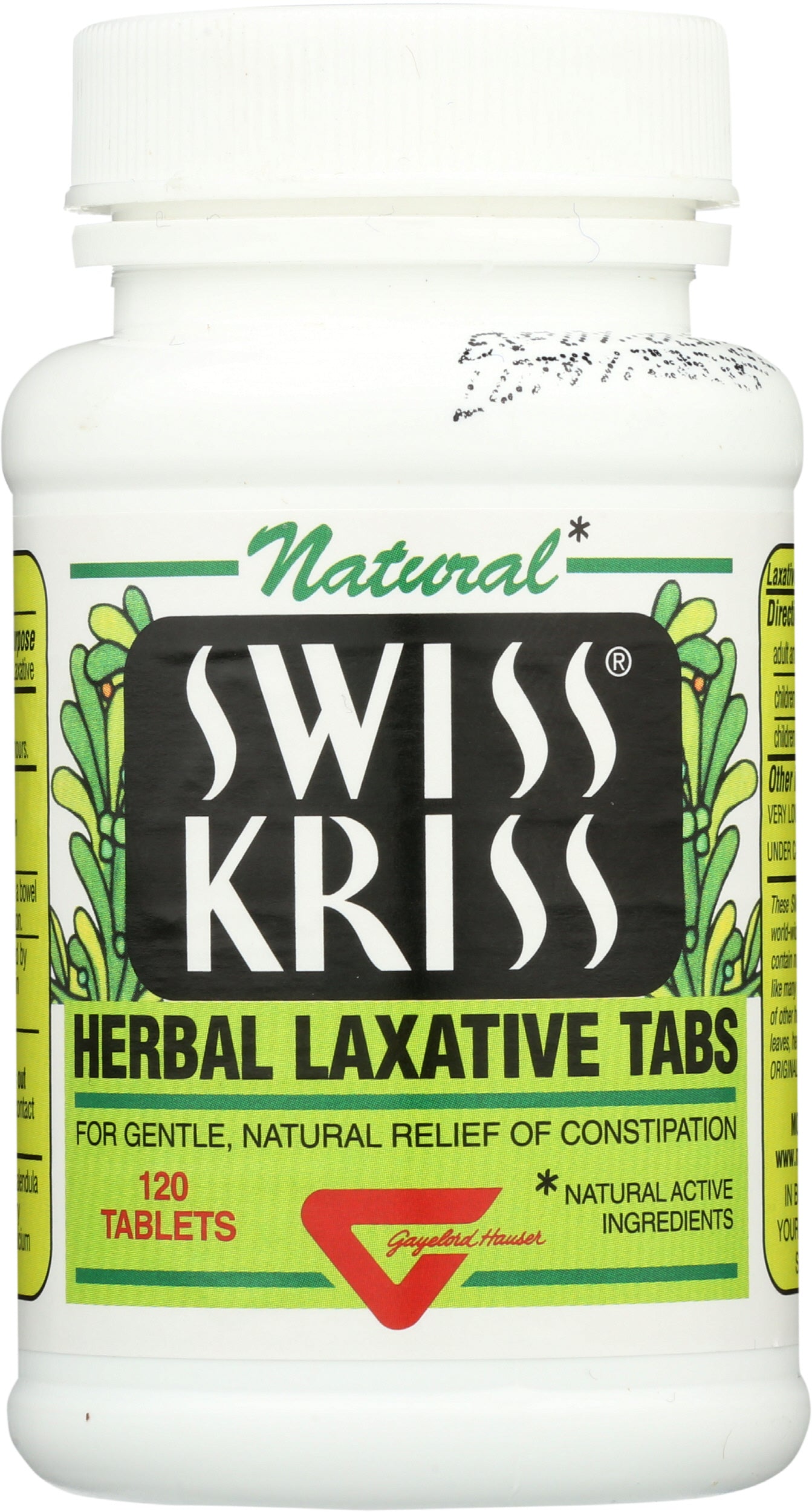 Swiss Kriss Herbal Laxative 120 Tablets Front