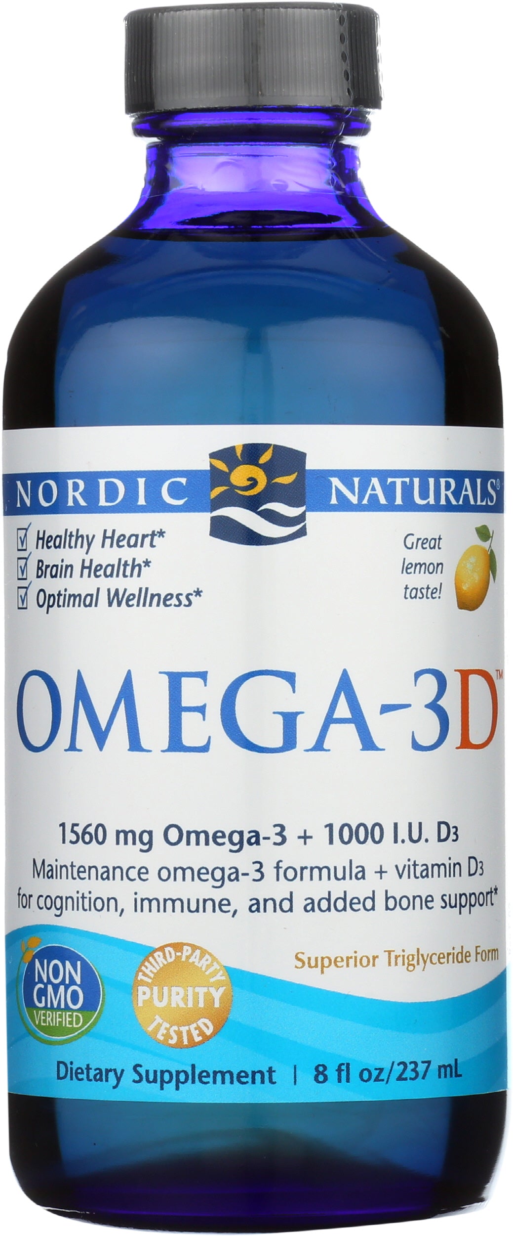 Nordic Naturals Omega-3D 1560 mg + 1000 IU Vitamin D3 8 fl oz