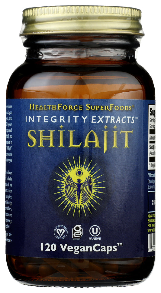 HealthForce SuperFoods Shilajit 120 VeganCaps Front of Bottle