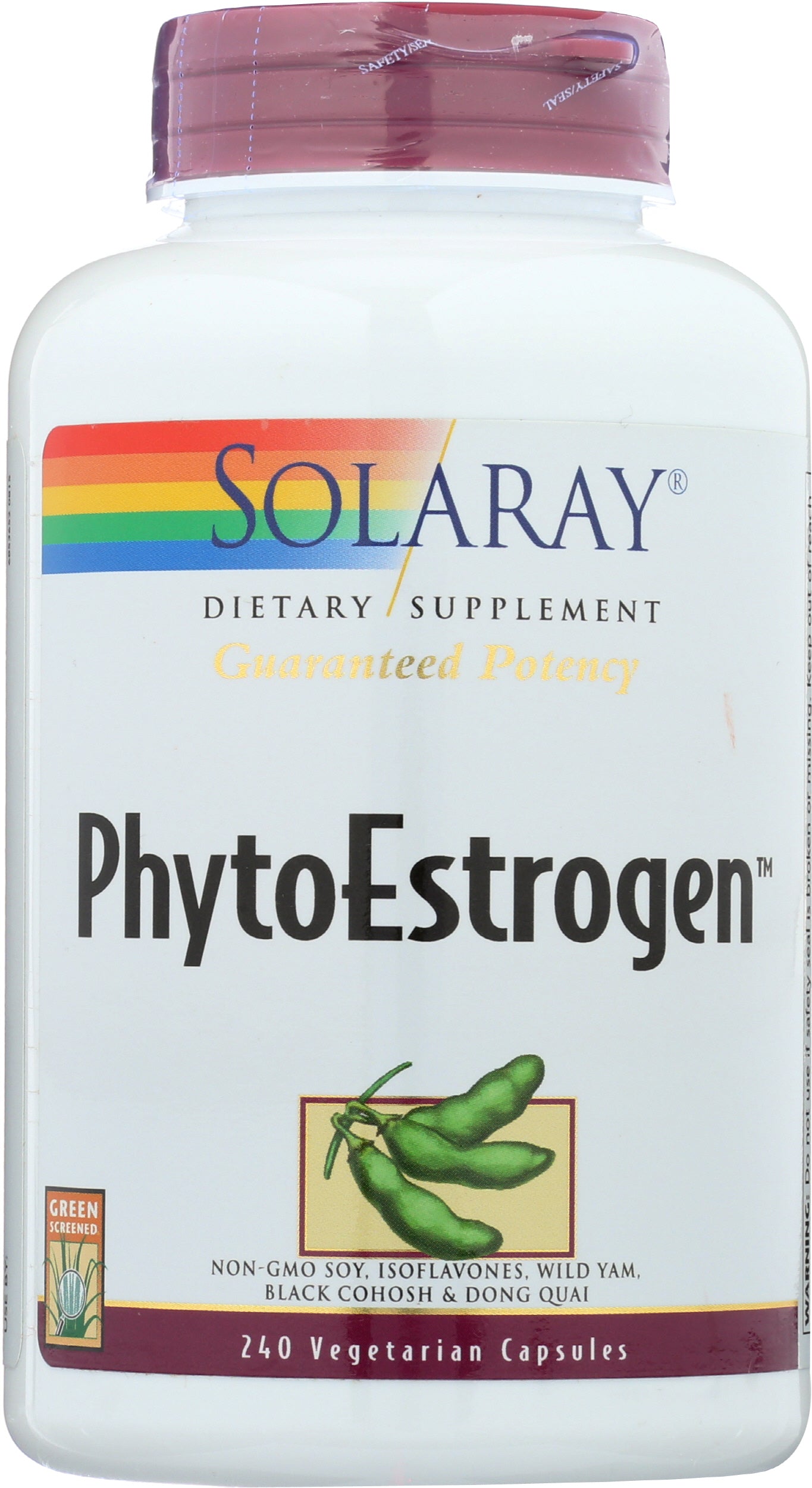 Solaray PhytoEstrogen 240 Vegetarian Capsules Front