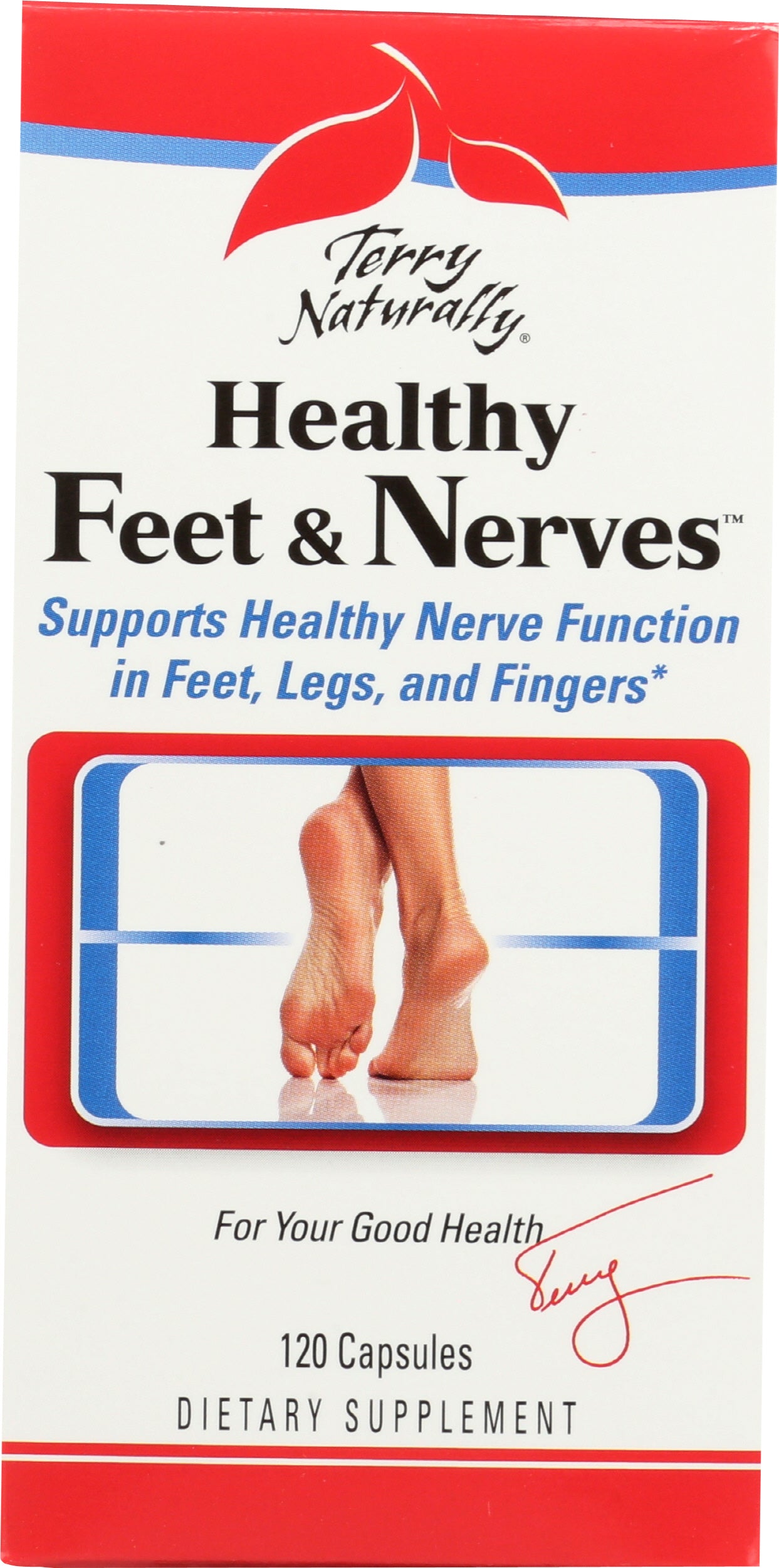 Terry Naturally Healthy Feet & Nerves 120 Capsules Front