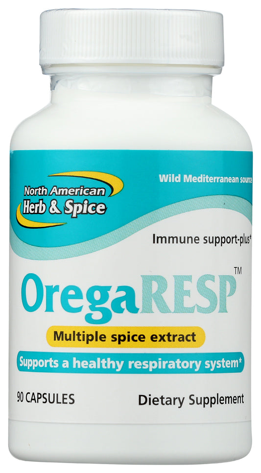 North American Herb & Spice OregaResp 90 Capsules Front of Bottle