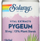 Solaray Pygeum Bark Extract 50mg 60 VegCaps Front of Bottle