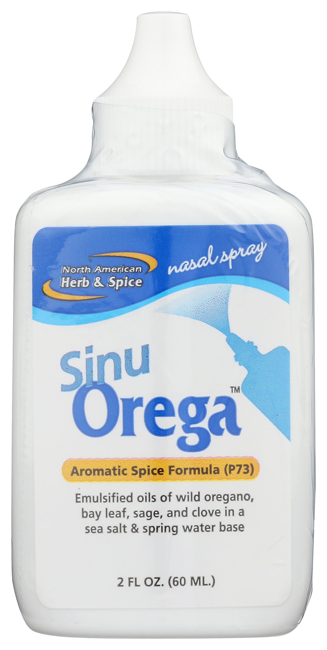 North American Herb & Spice SinuOrega 2 fl oz Front of Bottle