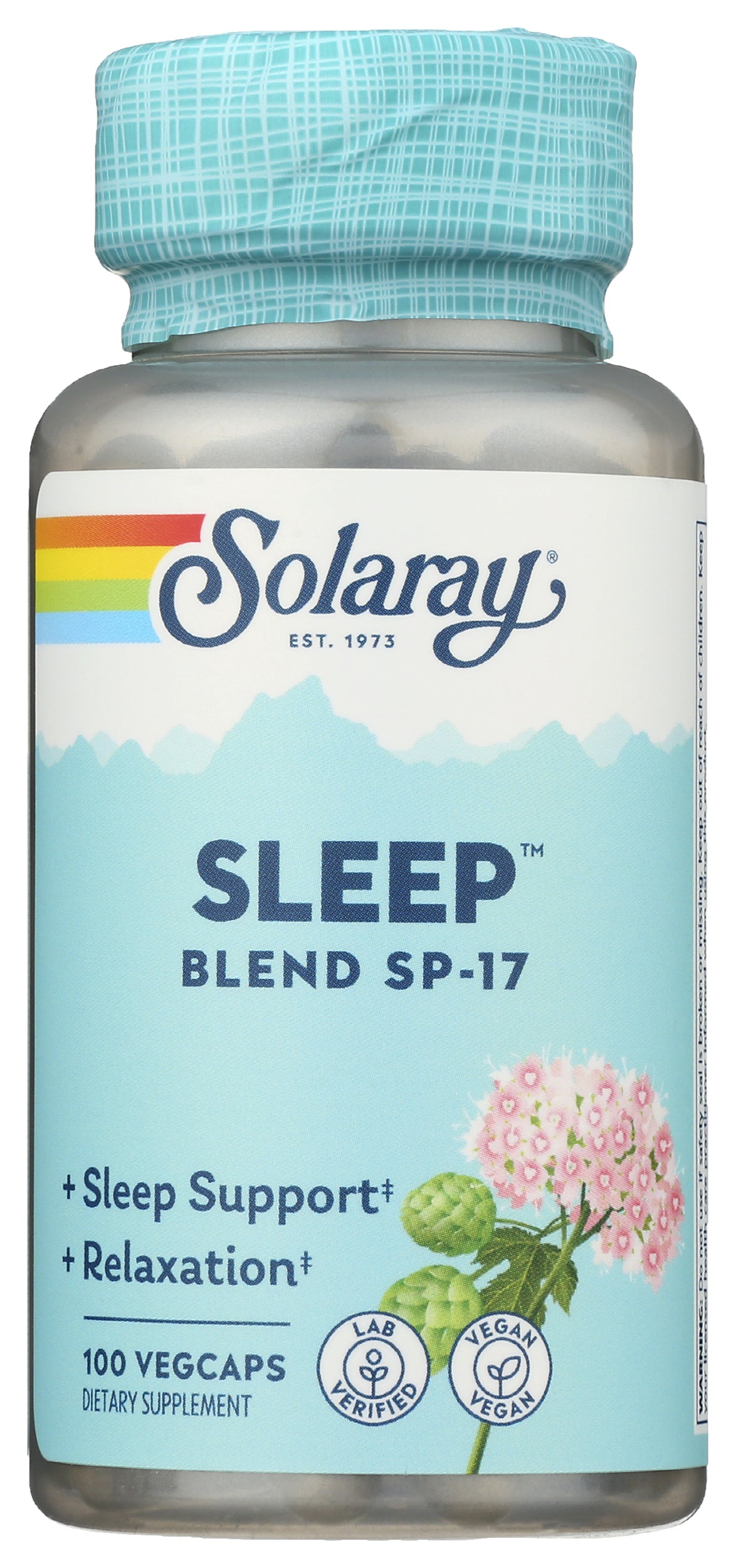 Solaray Sleep Blend SP-17 100 VegCaps Front of Bottle