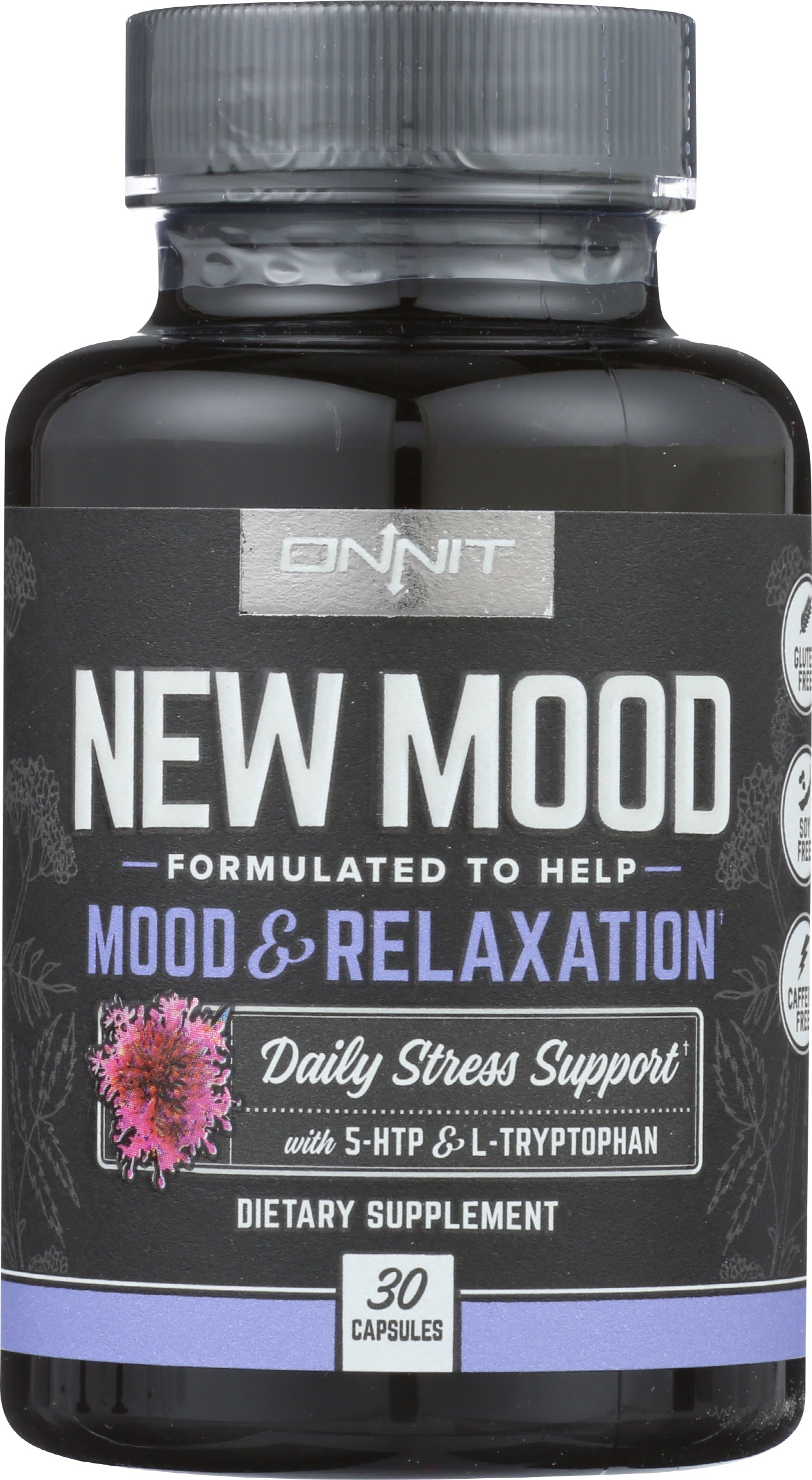Onnit New Mood 30 Capsules Front of Bottle