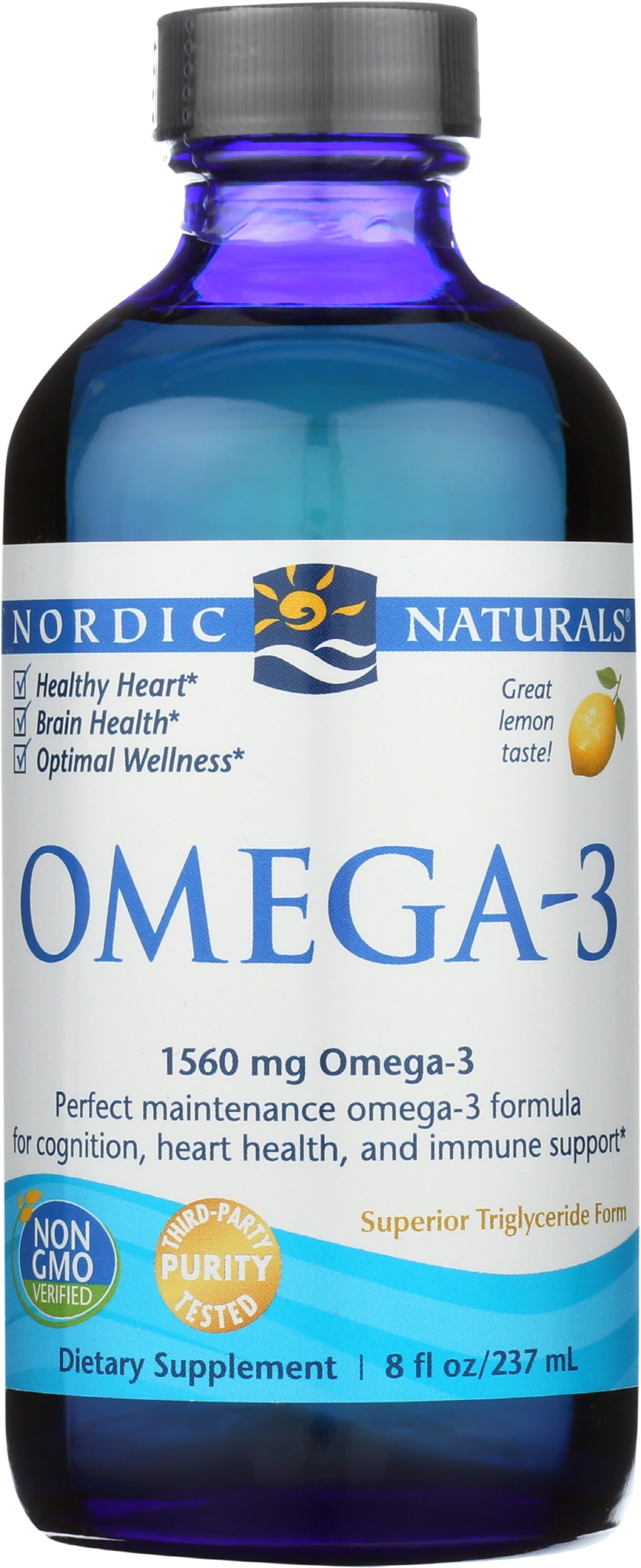 Nordic Naturals Omega-3 1560mg 8 fl oz Front of Bottle