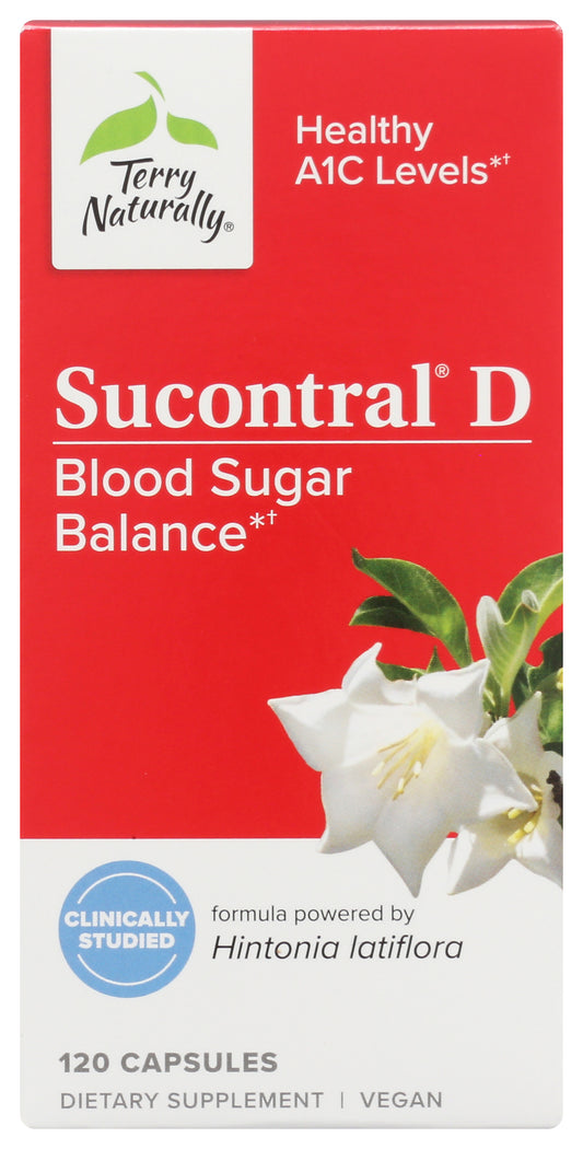 Terry Naturally Sucontral D Blood Sugar Balance 120 Capsules Front