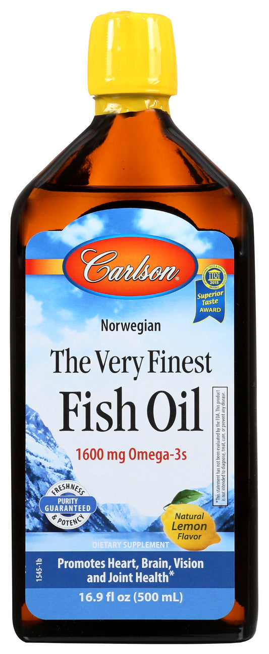 Carlson Fish Oil 1600 mg Front of Bottle