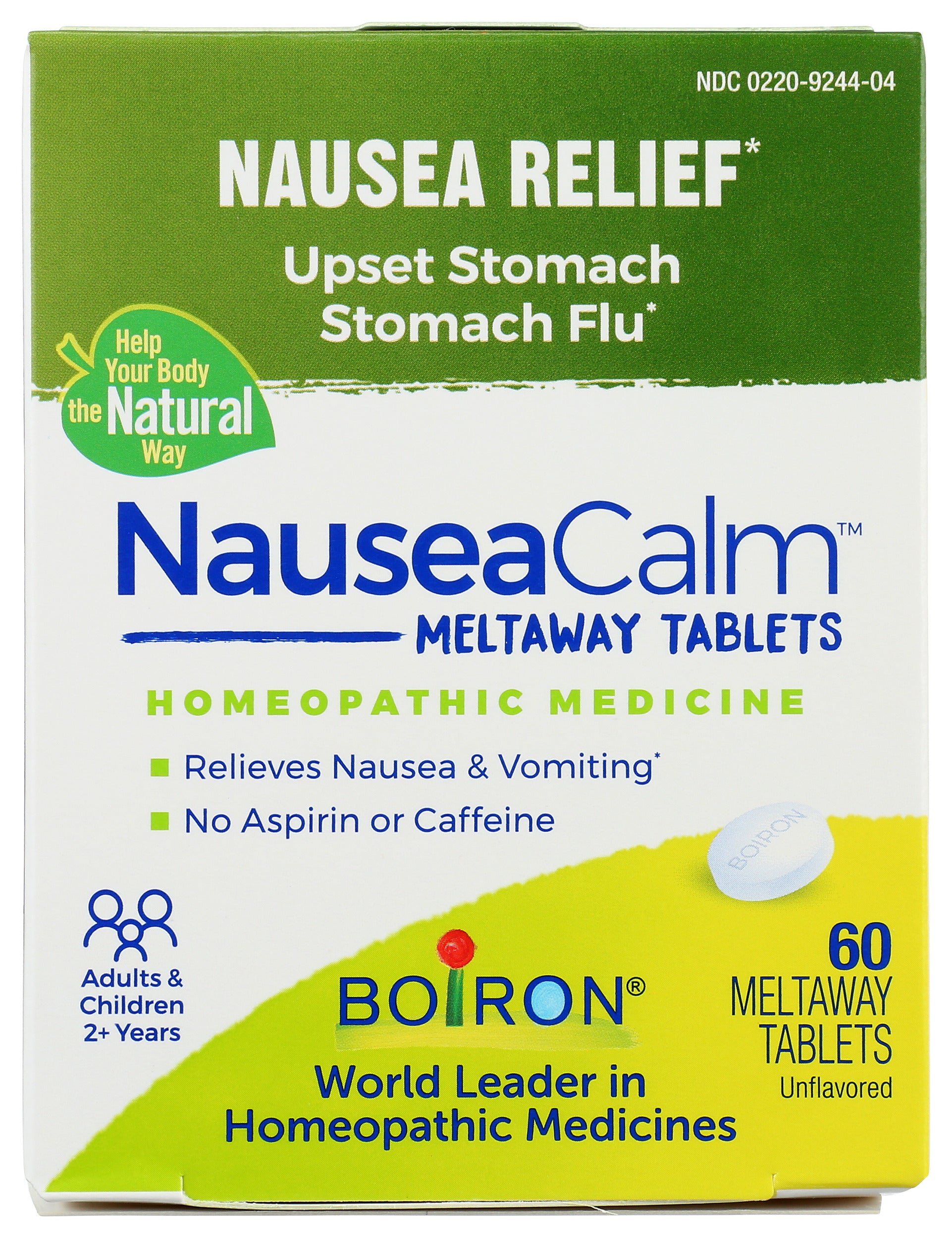 Boiron NauseaCalm 60 Tablets Front