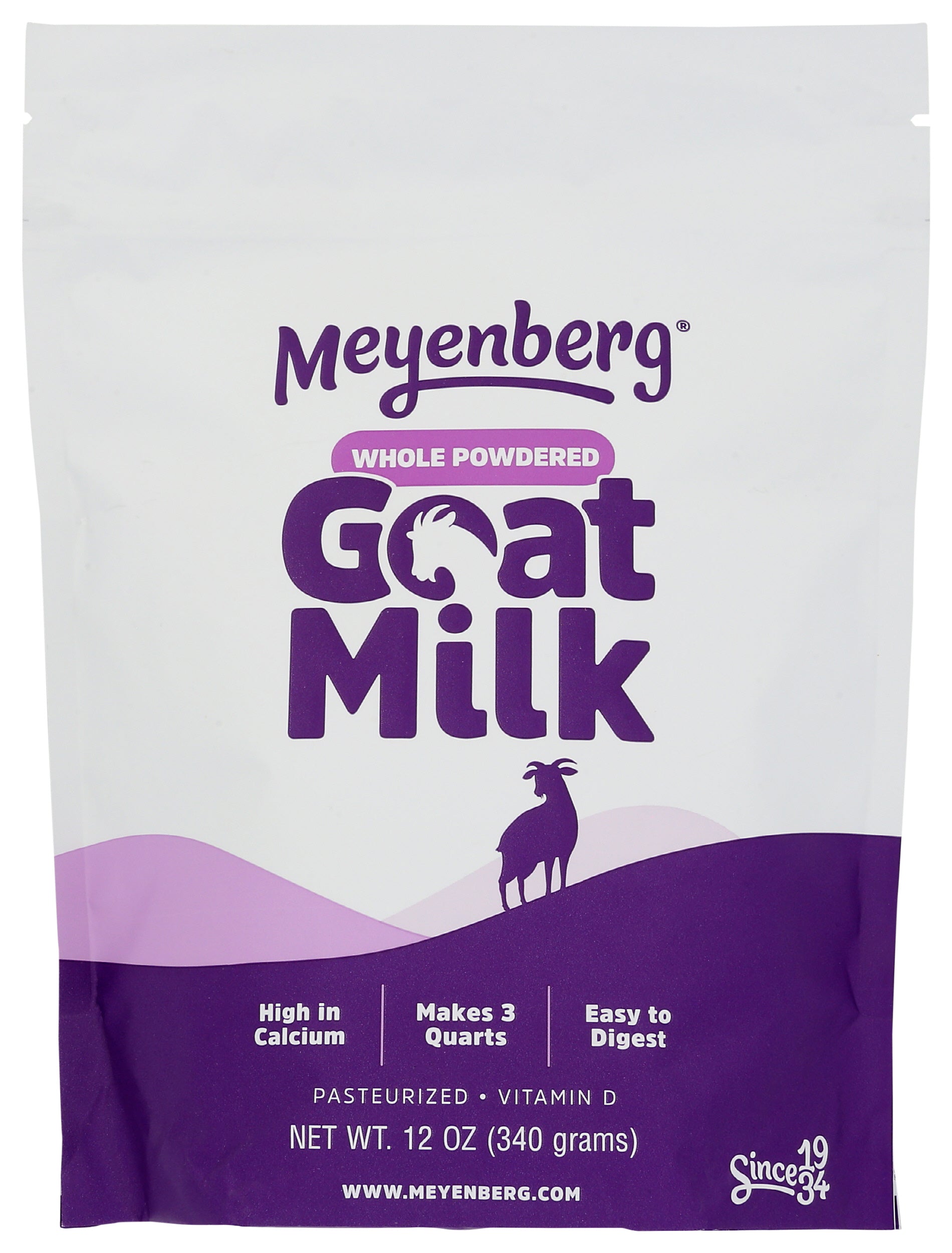 Meyenberg Goat Milk Powder 12oz Front of Bag