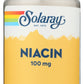 Solaray Niacin 100 mg 100 Vegcaps Front of Bottle