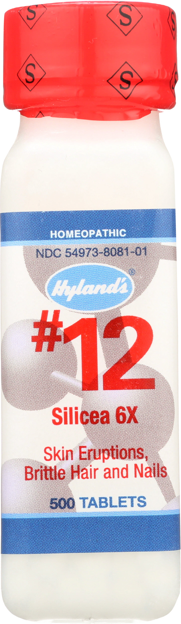 Hyland's #12 Silicea 6X 500 Tablets Front
