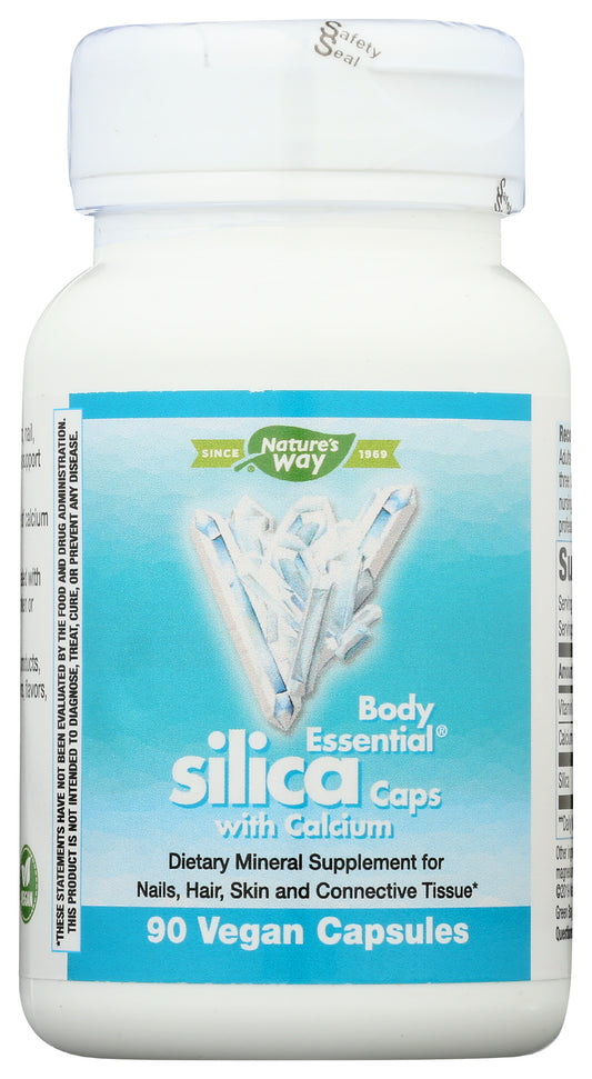 Nature's Way Silica Caps with Calcium 90 Vegan Capsules Front