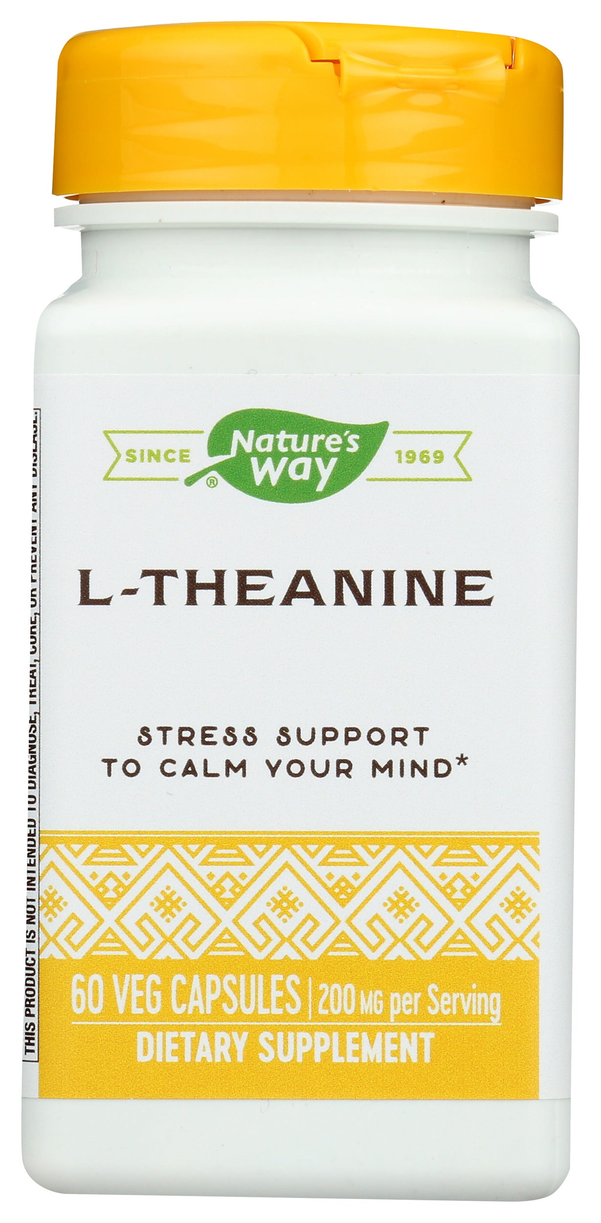 Nature's Way L-Theanine 200 mg 60 Veg Capsules Front