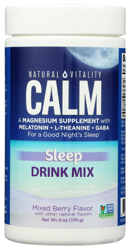 Natural Vitality Calm Sleep Mixed Berry Powder Front of Bottle