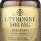 Solgar L-Tyrosine 500 mg 100 Vegetable Capsules Front