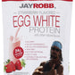 Jay Robb Strawberry Flavored Egg White Protein Powder 12oz Front of Bag