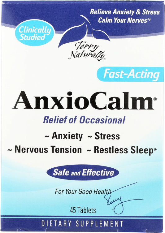 Terry Naturally AnxioCalm 45 Tablets Front of Box