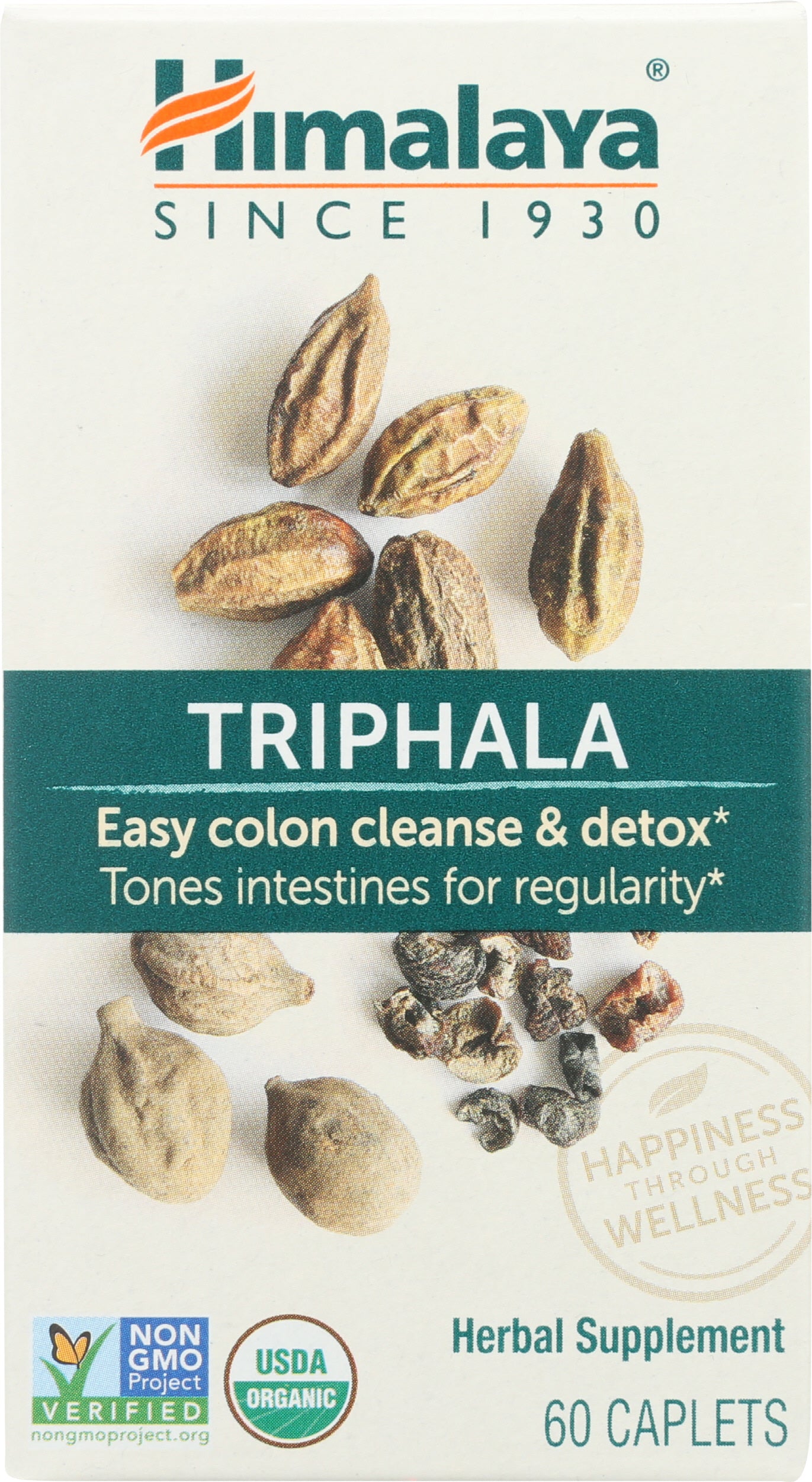 Himalaya Organic Triphala 60 Caplets Front