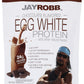 Jay Robb Chocolate Flavored Egg White Protein Powder 12oz Front of Bag