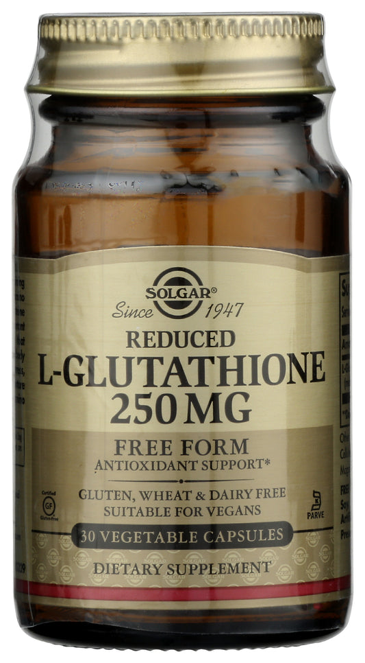 Solgar L-Glutathione 250 mg 30 Vegetable Capsules Front