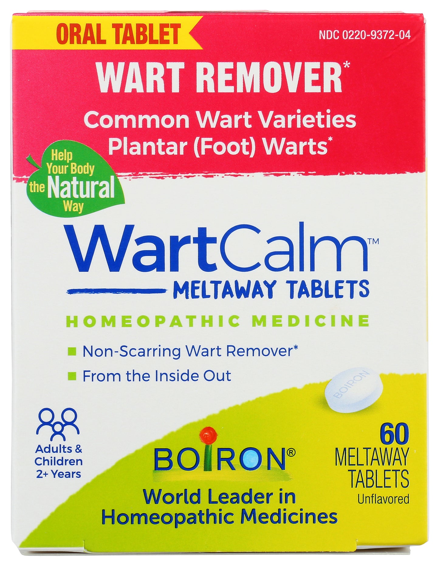 Boiron WartCalm 60 Tablets Front