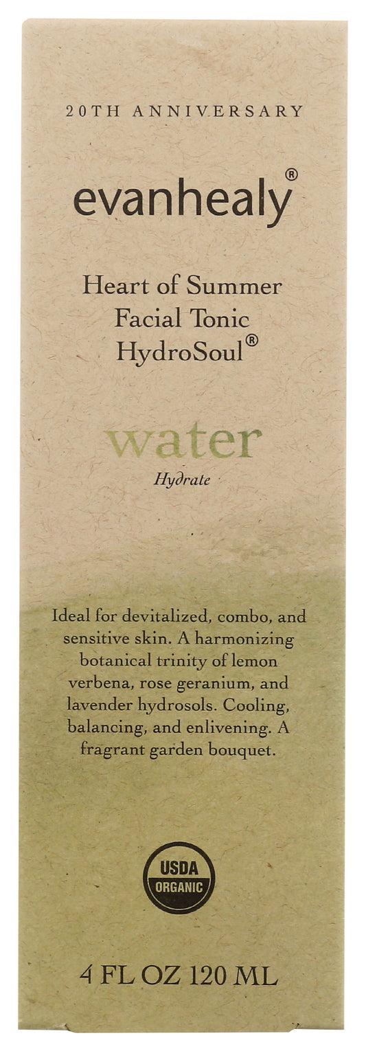 evanhealy Heart of Summer Facial Tonic HydroSoul Water 4 Fl. Oz. Front