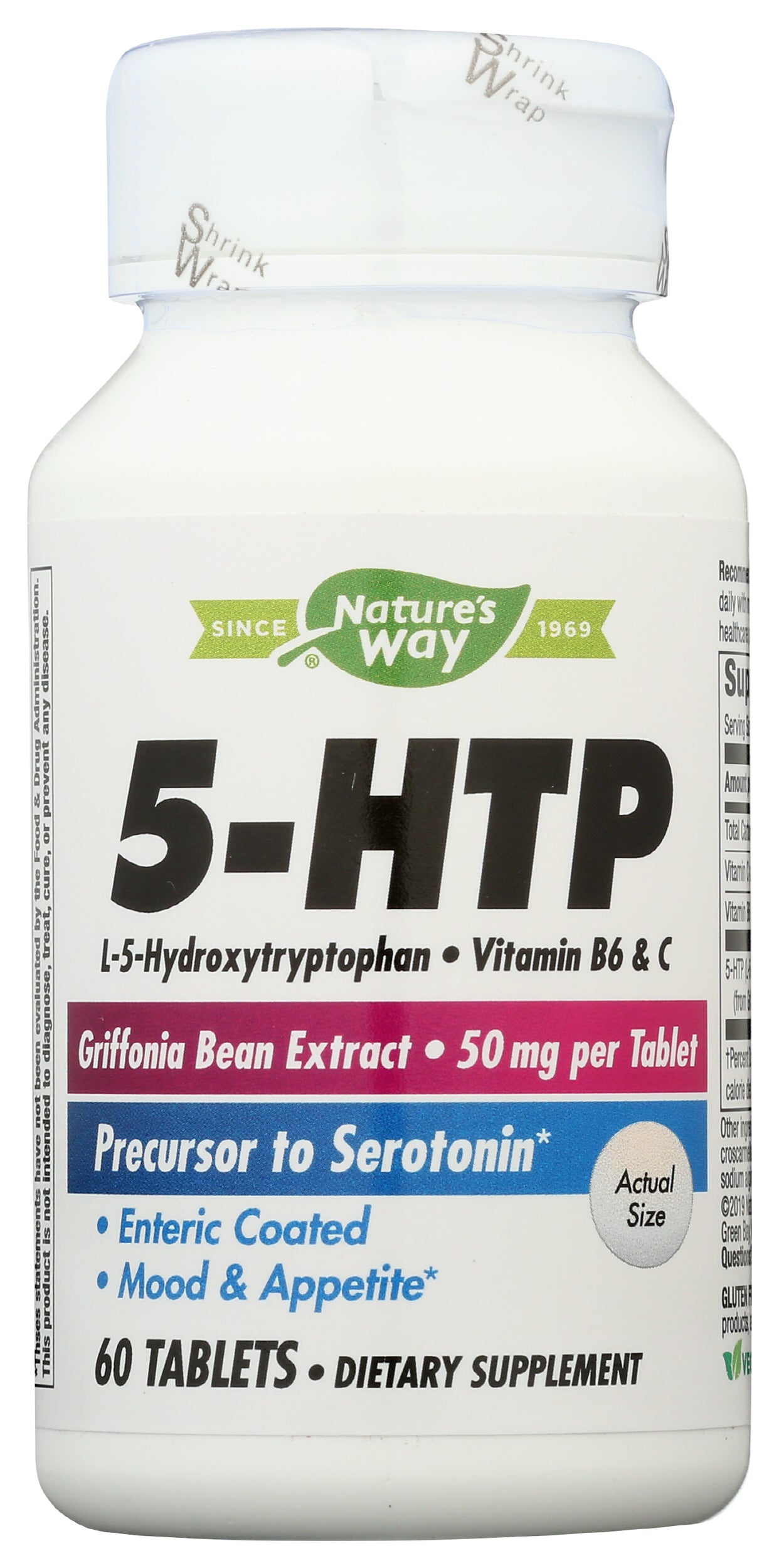 Nature's Way 5-HTP 60 Tablets Front