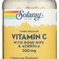 Solaray Timed Release Vitamin C with Rose Hips & Acerola 500mg 250 VegCaps Front of Bottle