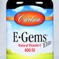 Carlson E-Gems Elite 268mg 60 Soft Gels Front of Bottle