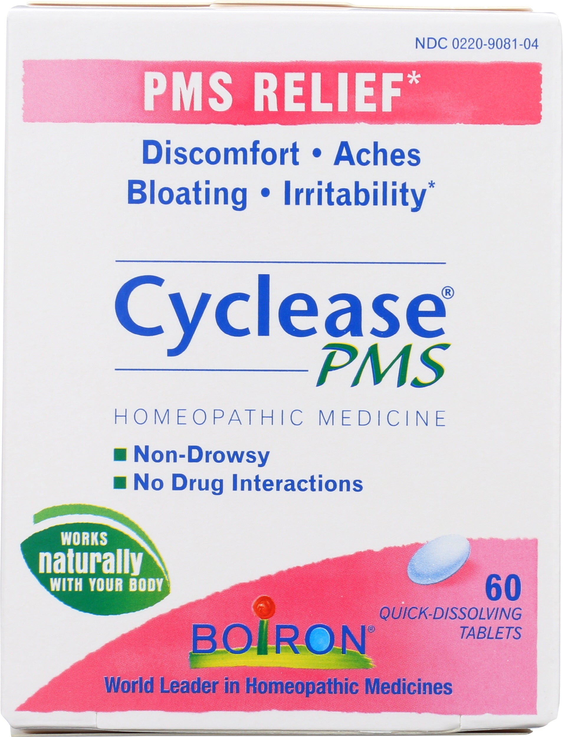 Boiron Cyclease PMS Relief 60 Tablets Front