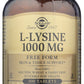 Solgar L-Lysine 1000 mg 100 Tablets Front