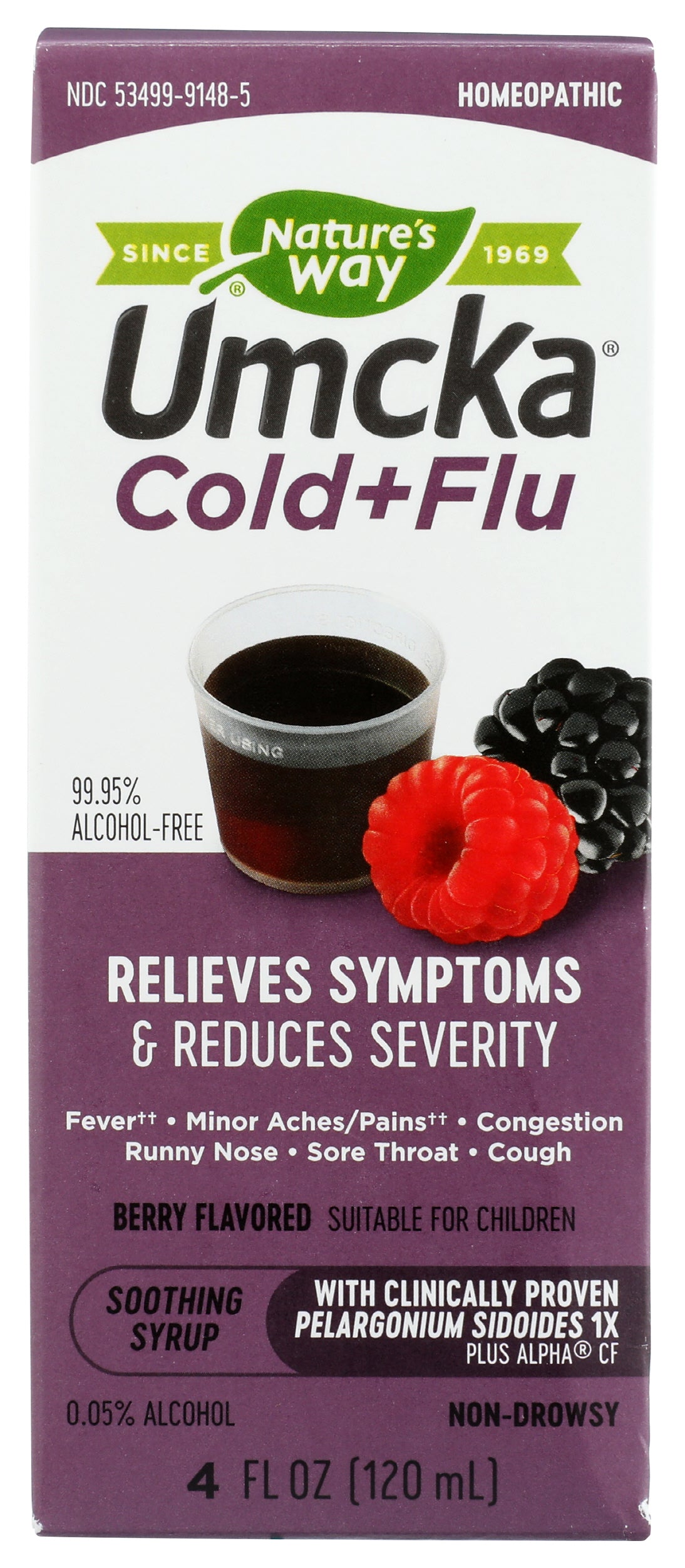 Nature's Way Umcka Cold + Flu 4 fl oz Front of box