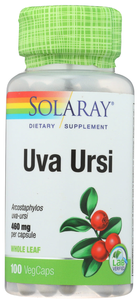 Solaray Uva Ursi Leaf 460 mg Front of Bottle