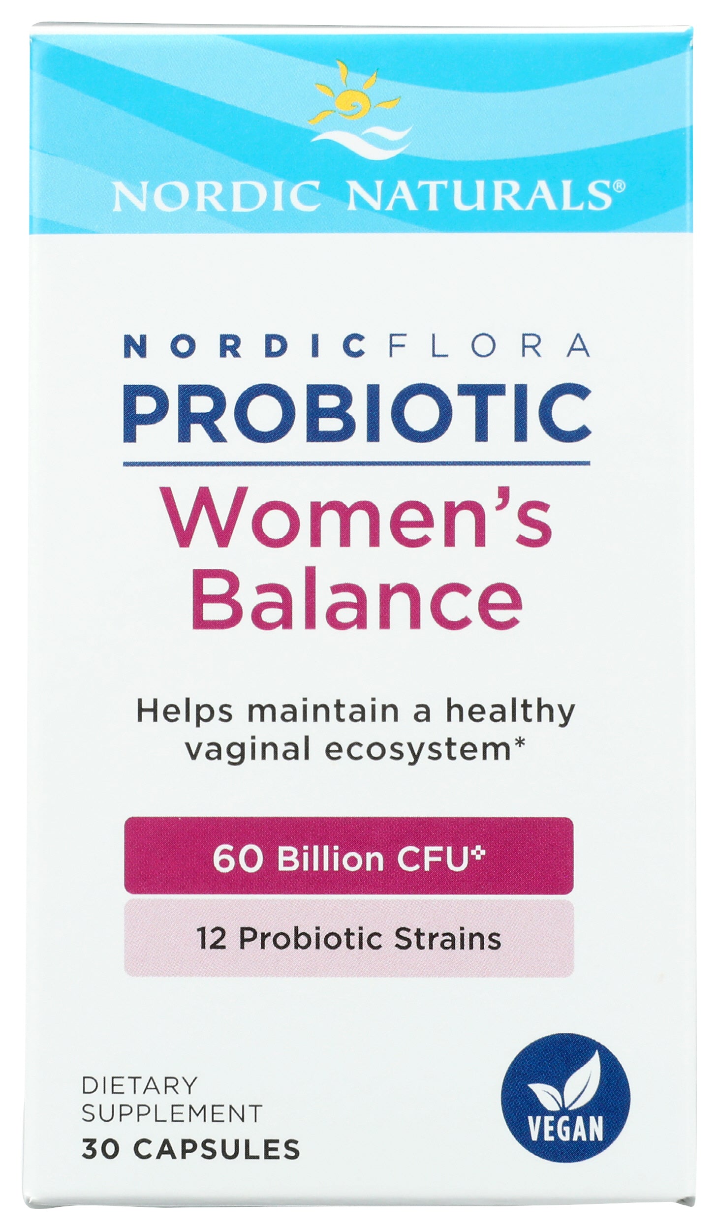 Nordic Naturals Women's Balance Flora Probiotic Front of Box