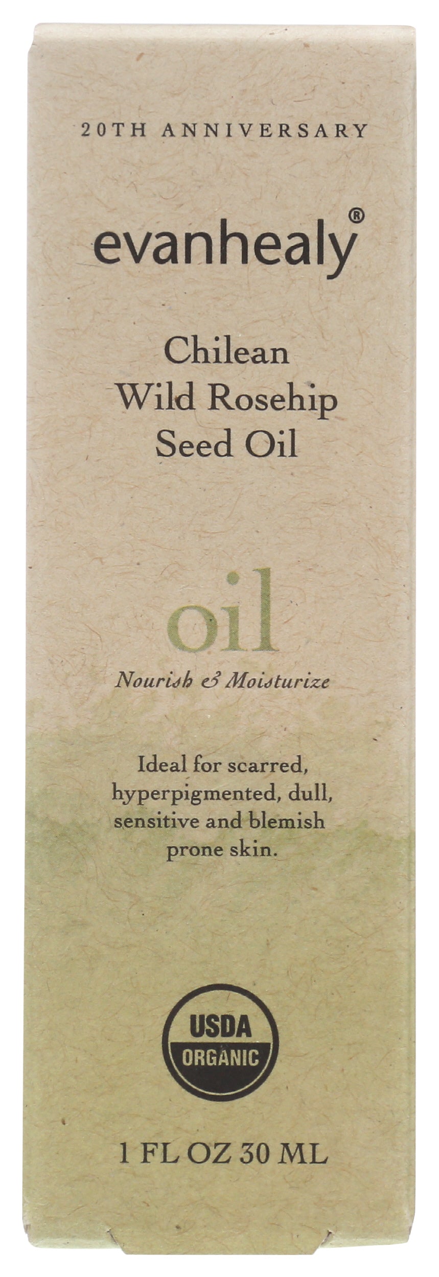 evanhealy Chilean Wild Rosehip Seed Oil 1 Fl. Oz. Front