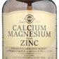 Solgar Calcium Magnesium plus Zinc 100 Tablets Front of Bottle