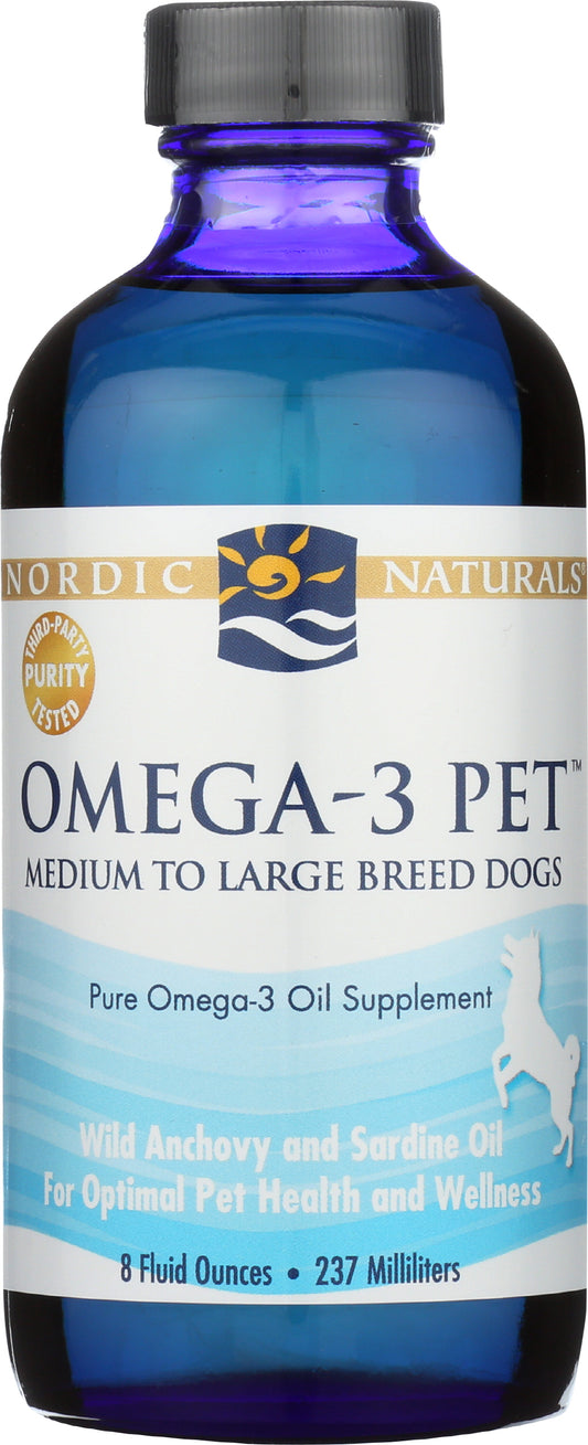 Nordic Naturals Omega-3 Pet 8 Fl. Oz. Front of Bottle
