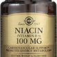 Solgar Niacin (Vitamin B3) 100 mg 100 Tablets Front of Bottle