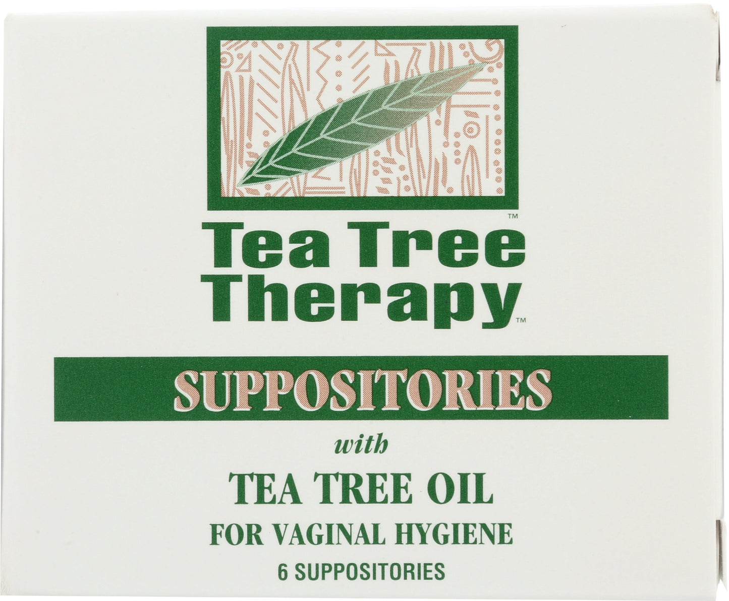 Tea Tree Therapy Suppositories for Vaginal Hygiene 6 ct Front