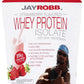 Jay Robb Strawberry Flavored Whey Protein Isolate 12 Oz Front of Bag