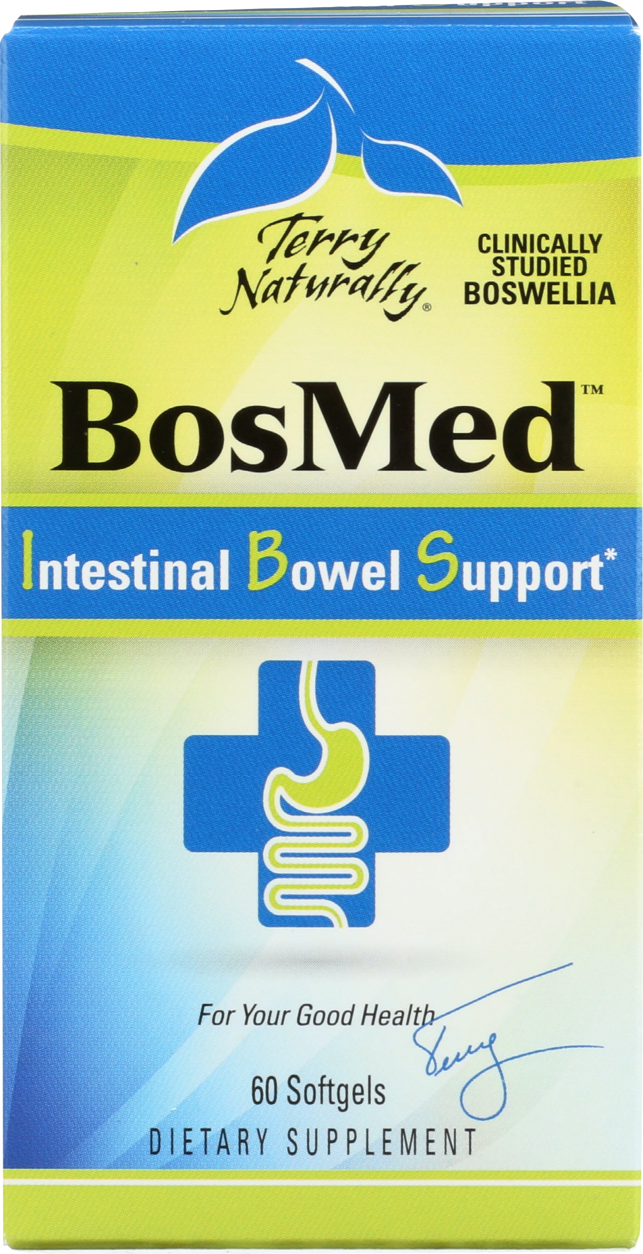 Terry Naturally BosMed Intestinal Bowel Support 60 Softgels Front