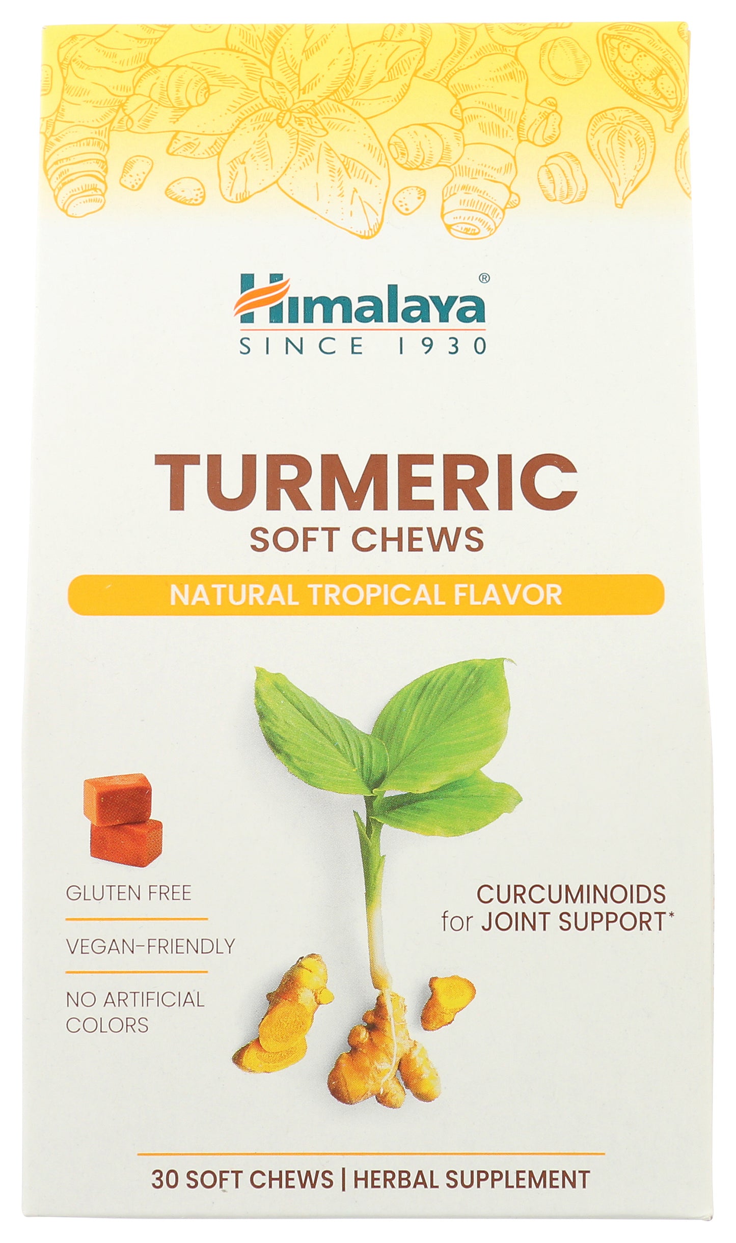 Himalaya Turmeric 30 Soft Chews Front of Bag